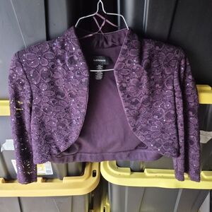 R&M Richards Deep Purple Lace Jacket